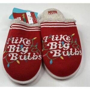 NEW Reef Tipsy Elves I Like Big Bulbs Christmas Slippers Size 5 Women’s Red